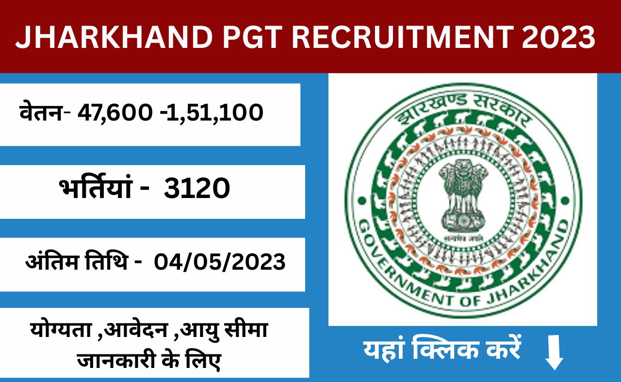 jharkhand pgt recruitment 2023 know here how to apply and othe important details