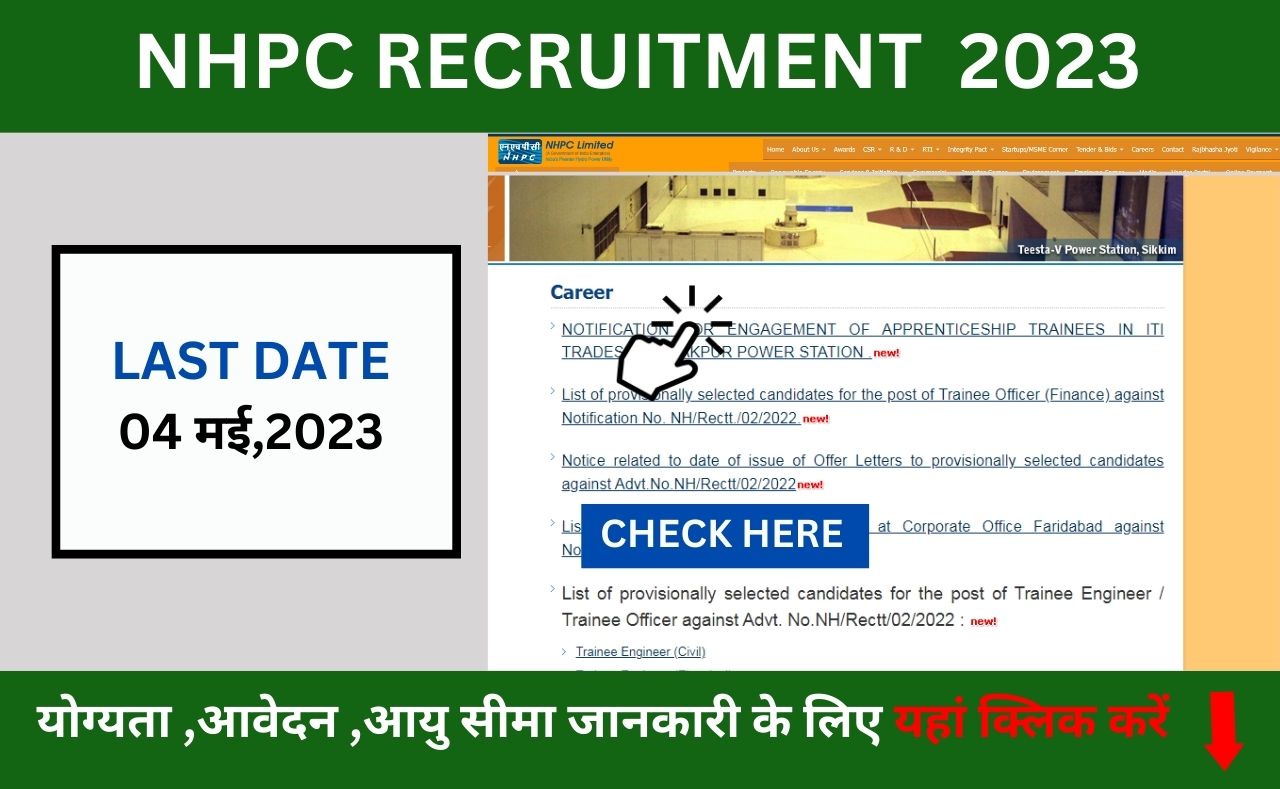 NHPC recruitment 2023 job vacancy for 45 post check here how to apply for nhpc