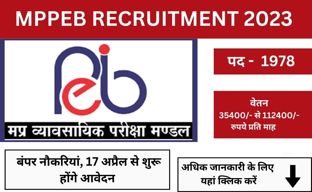 MPPEB RECRUITMENT 2023 apply here for the bumper job vacancy and for further details