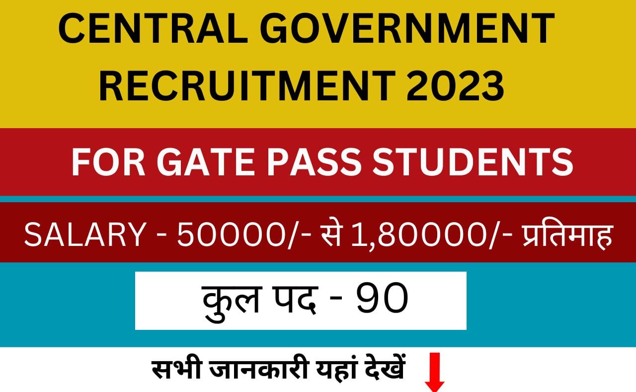 Job vacancy for GATE Pass students by Central government in 2023 CHECK HERE all details