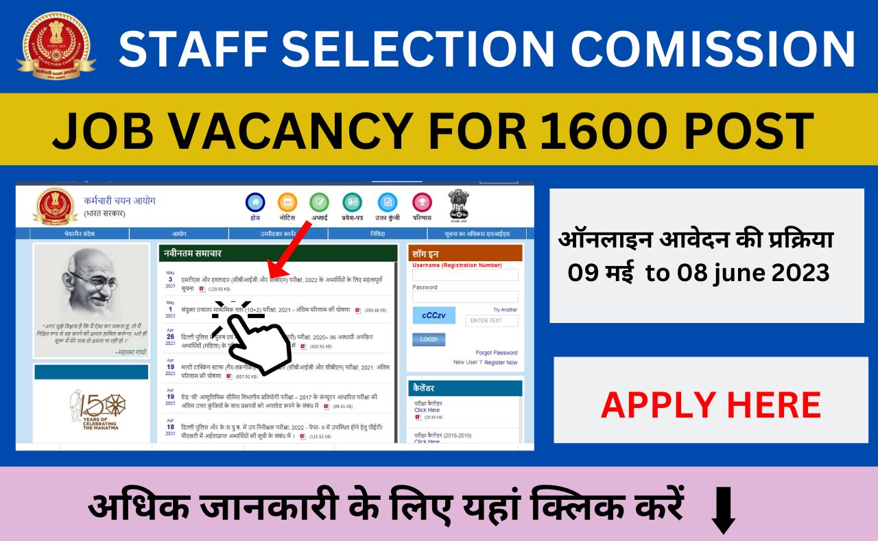 Staff selection comission recruitment 2023