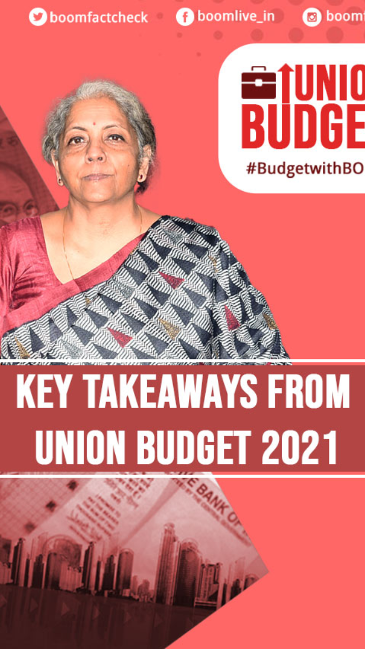 Union Budget 2021: Key Takeaways From Nirmala Sitharaman'S Budget 
