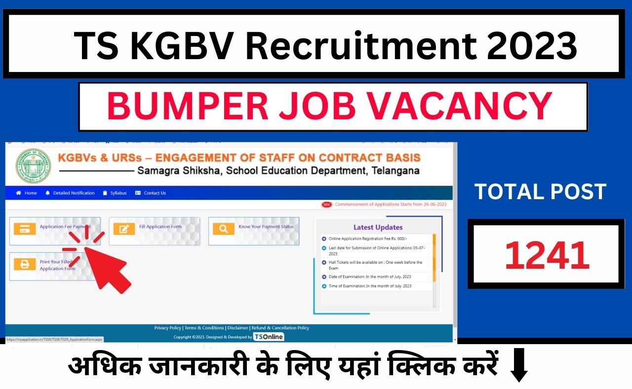 TS KGBV Recruitment 2023