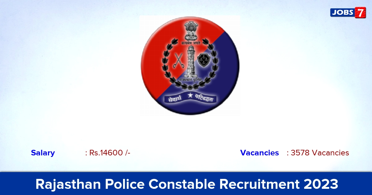 Rajasthan Police Constable Recruitment 2023 