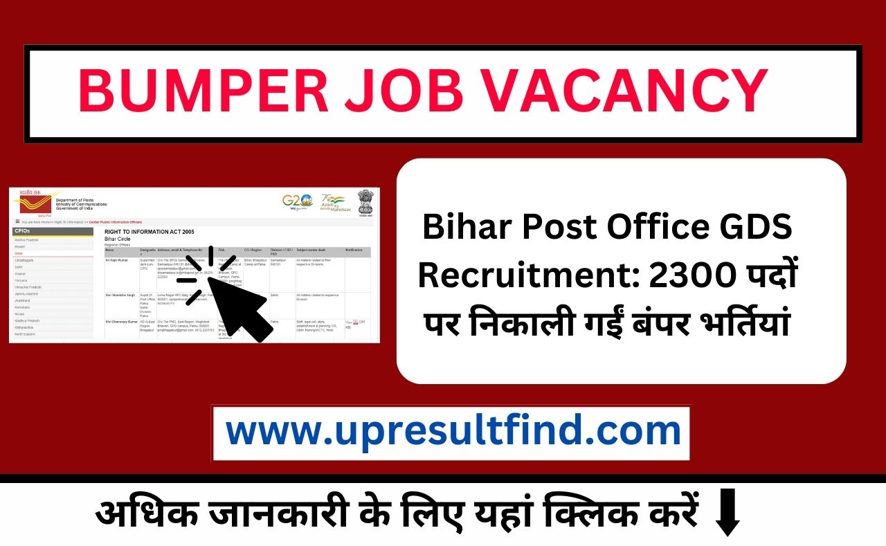 Bihar Post Office GDS Recruitment