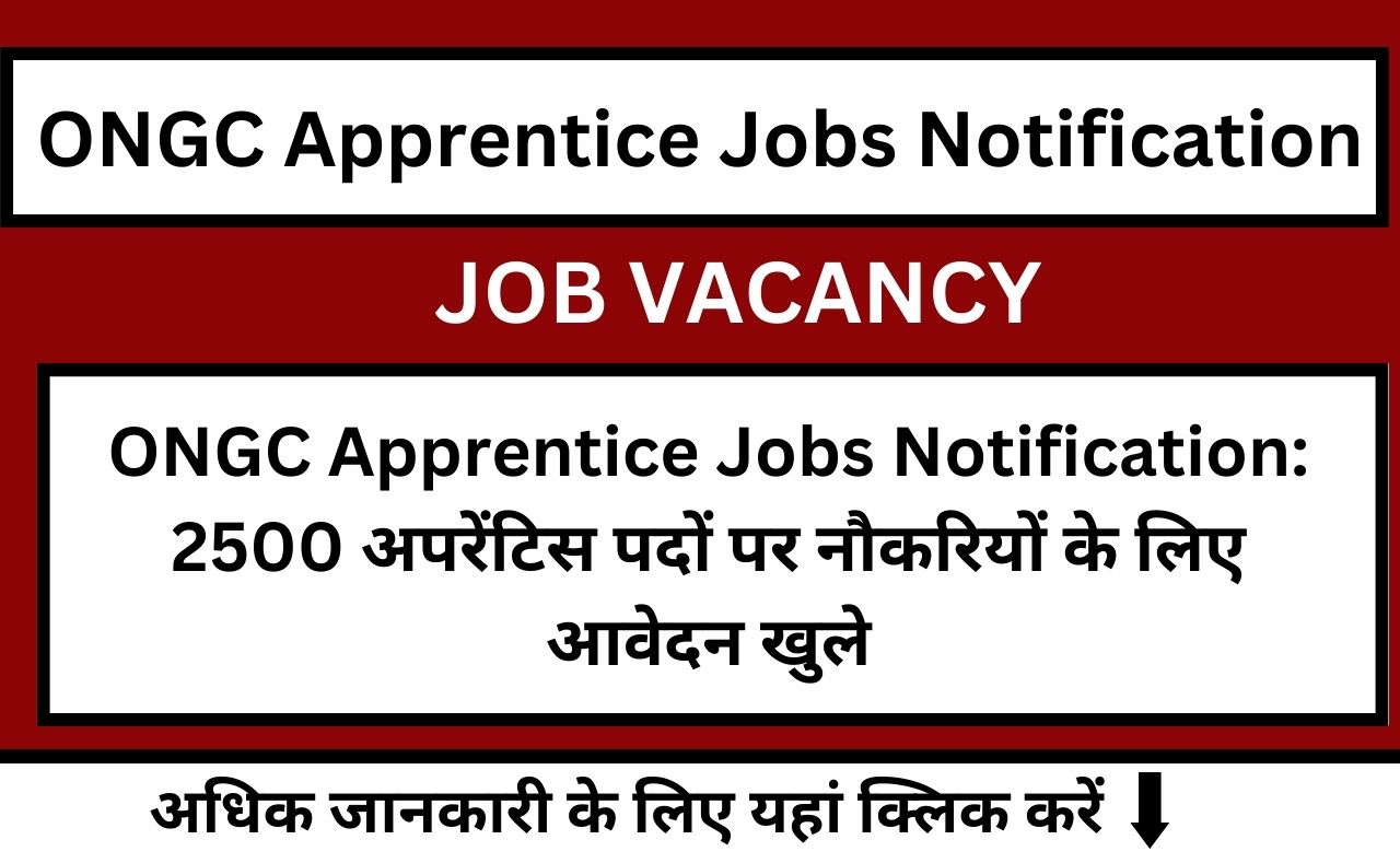 ONGC Apprentice Jobs Notification